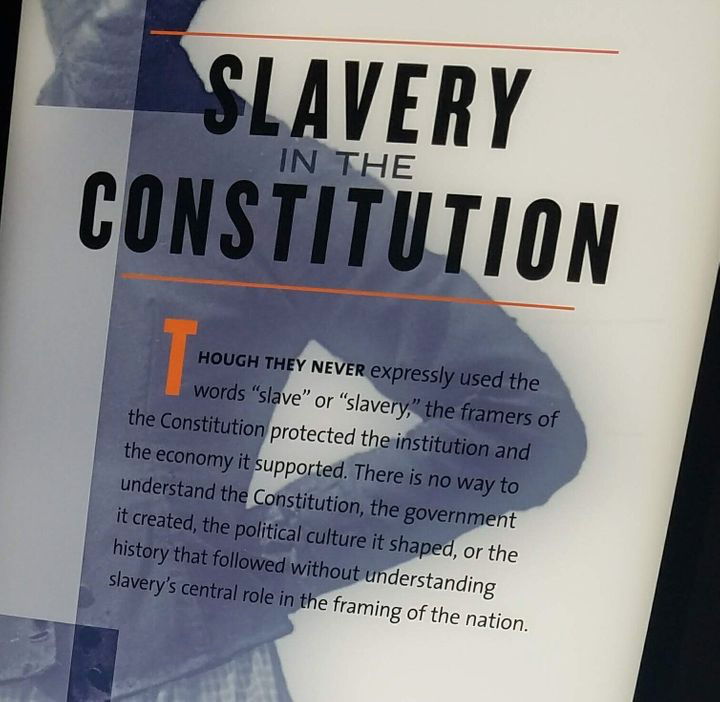 A photo the author took at the “The Mere Distinction of Colour” slavery exhibit at James Madison’s Montpelier in 2018.